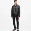CHAQUETA DE CUERO KARL ESSENTIAL