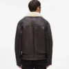 Chaqueta de piel de oveja con monograma