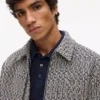 Chaqueta de tweed bouclé con cremallera