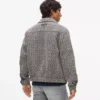 Chaqueta de tweed bouclé con cremallera