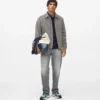 Chaqueta de tweed bouclé con cremallera