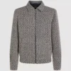 Chaqueta de tweed bouclé con cremallera