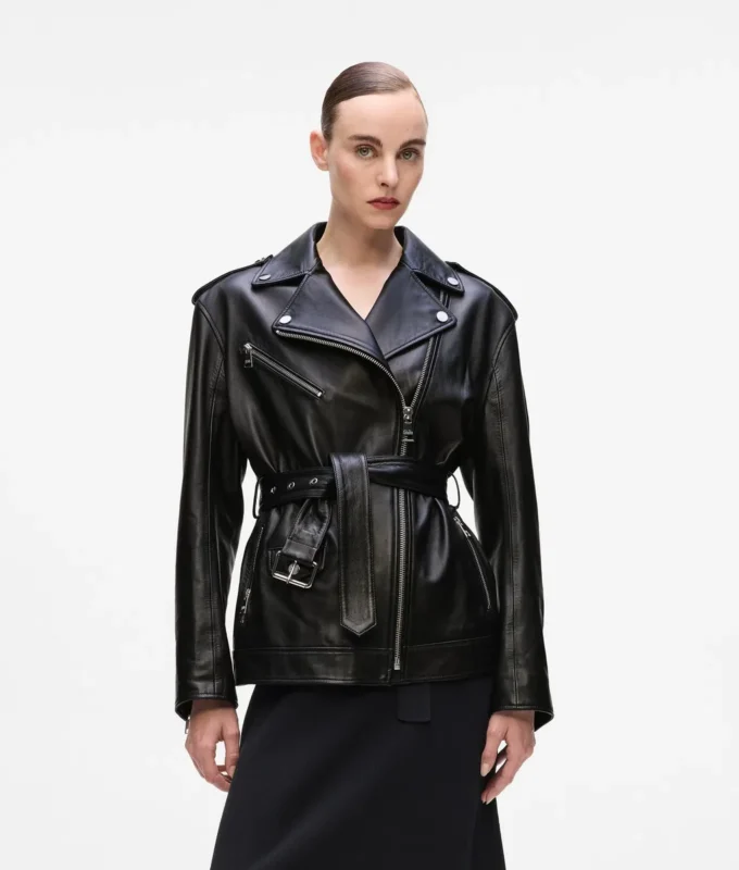 Chaqueta oversize de cuero Chaqueta oversize de cuero