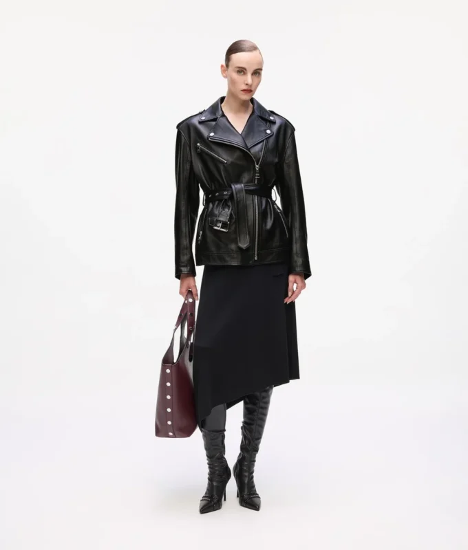 Chaqueta oversize de cuero Chaqueta oversize de cuero