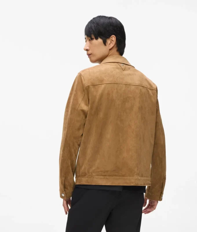 Chaqueta trucker de ante sintético