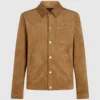 Chaqueta trucker de ante sintético
