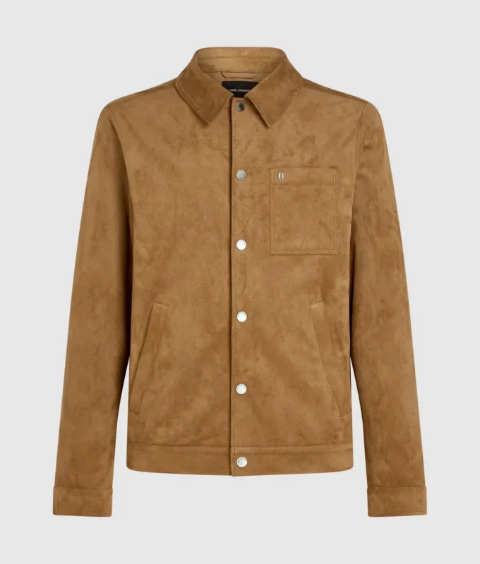 Chaqueta trucker de ante sintético
