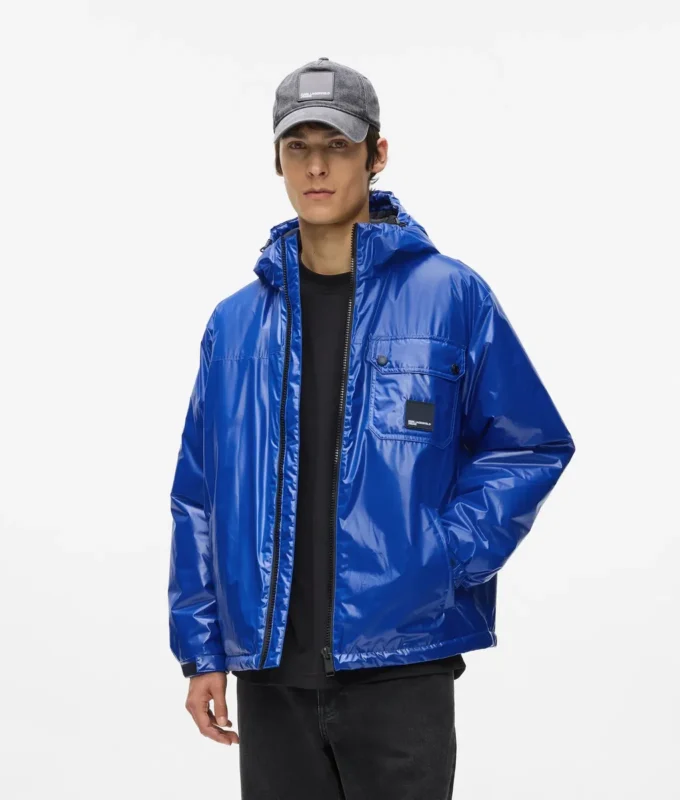 Chaqueta utilitaria brillante