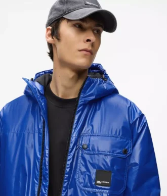 Chaqueta utilitaria brillante