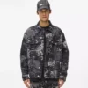 Chaqueta vaquera con efecto pintura