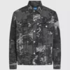 Chaqueta vaquera con efecto pintura