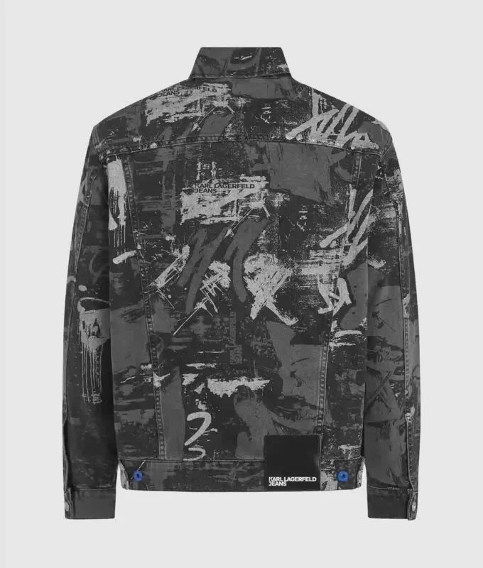 Chaqueta vaquera con efecto pintura