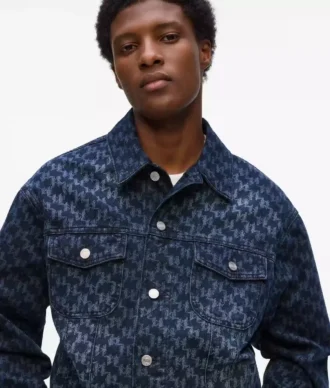 Chaqueta vaquera con estampado Monogram integral