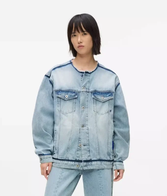 Chaqueta vaquera sin cuello Chaqueta vaquera sin cuello