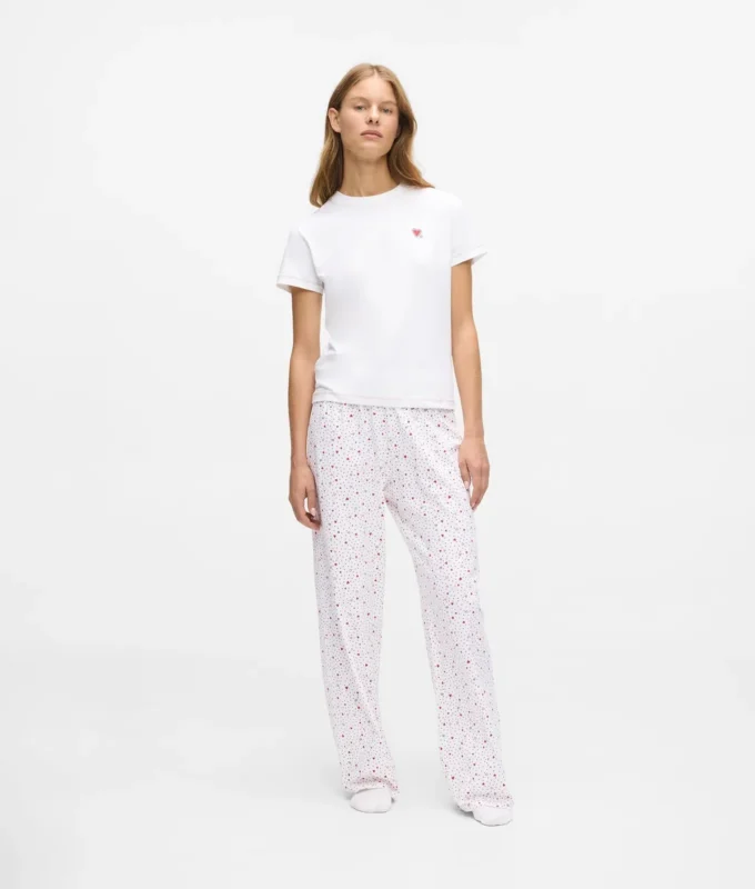 Conjunto de pijama con estampado de corazones Conjunto de pijama con estampado de corazones