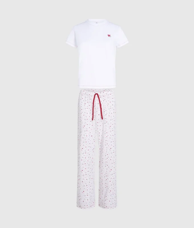 Conjunto de pijama con estampado de corazones Conjunto de pijama con estampado de corazones