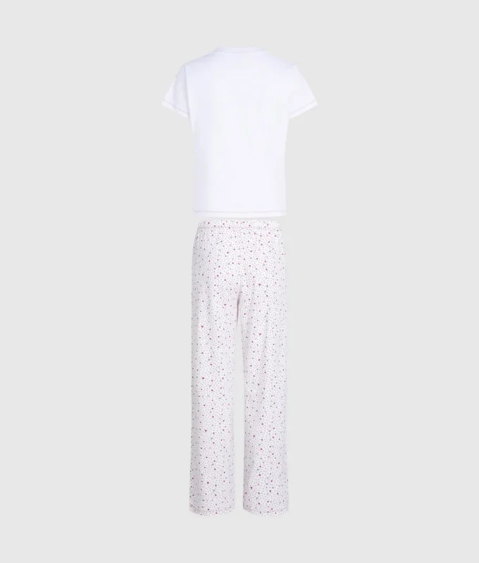 Conjunto de pijama con estampado de corazones Conjunto de pijama con estampado de corazones