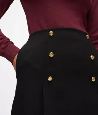 Detalle de botones en la falda