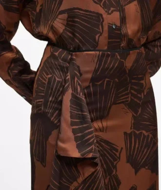 Falda con estampado de abanicos