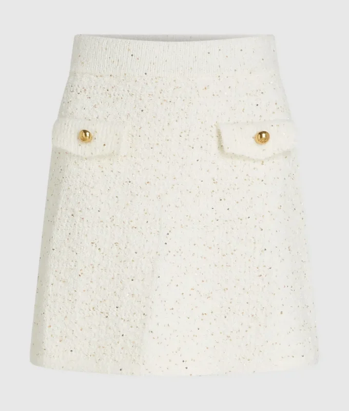 Falda de punto bouclé