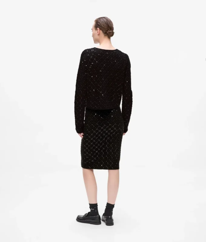 Falda de punto con lentejuelas Falda de punto con lentejuelas