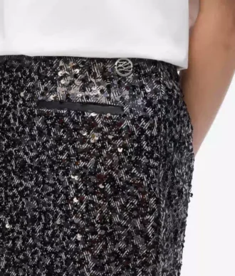 Falda de tweed con lentejuelas