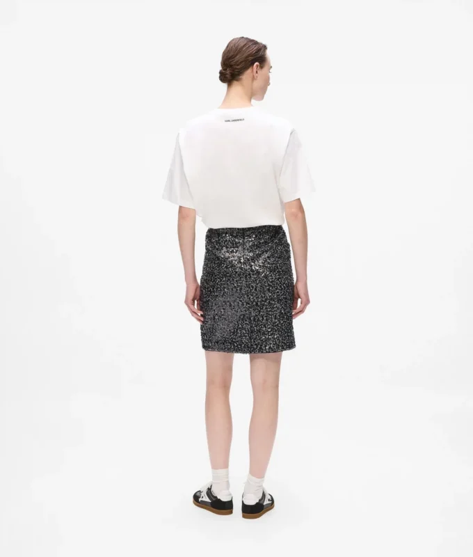 Falda de tweed con lentejuelas Falda de tweed con lentejuelas