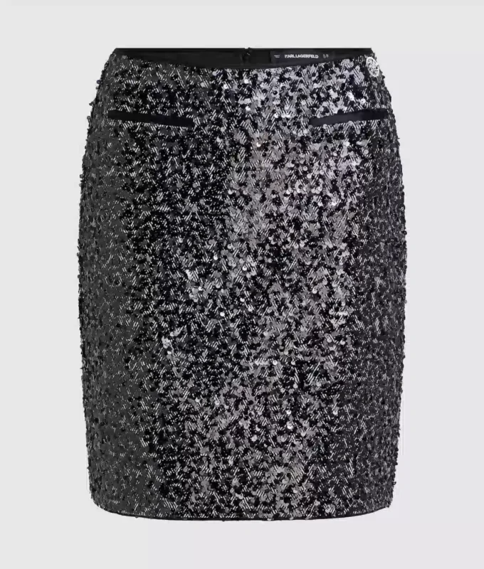 Falda de tweed con lentejuelas Falda de tweed con lentejuelas