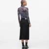 Falda midi vaquera con cordones Falda midi vaquera con cordones