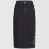 Falda midi vaquera con cordones Falda midi vaquera con cordones