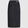 Falda midi vaquera con cordones Falda midi vaquera con cordones