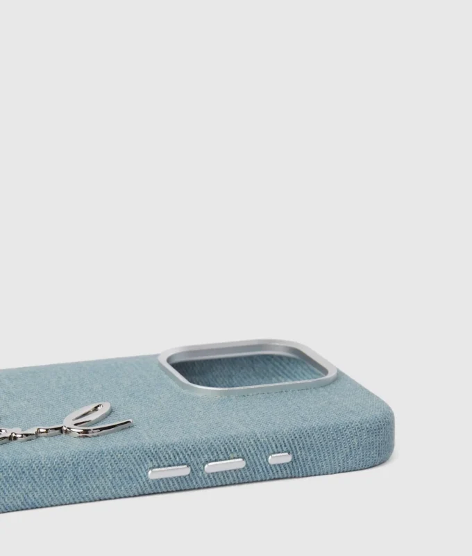 Funda para iPhone 16 Pro con diseño denim exclusivo Funda para iPhone 16 Pro con diseño denim exclusivo
