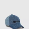 Gorra de denim claro en dos tonos
