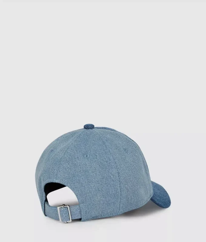 Gorra de denim claro en dos tonos