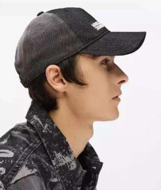 Gorra de denim oscuro en dos tonos