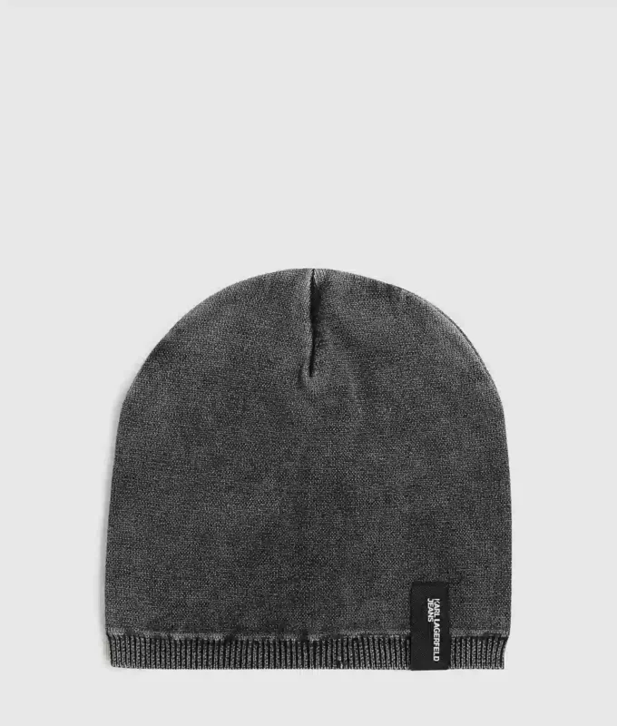 Gorro con parche con logotipo lavado