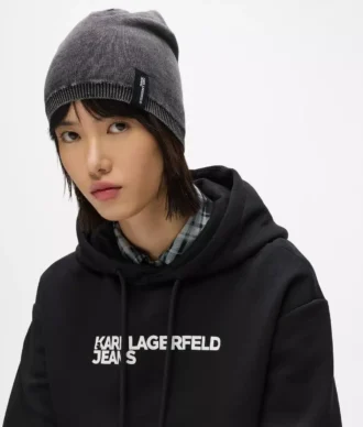 Gorro con parche con logotipo lavado