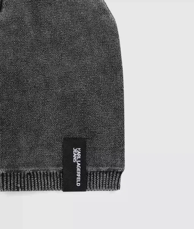 Gorro con parche con logotipo lavado