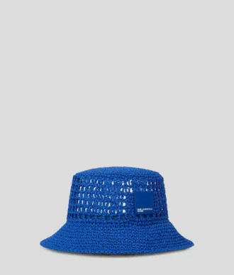 Gorro de pescador con logotipo tejido