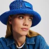 Gorro de pescador con logotipo tejido