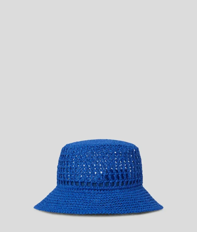 Gorro de pescador con logotipo tejido