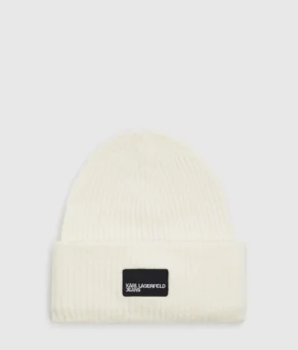 Gorro largo con parche con logotipo