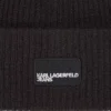 Gorro largo con parche con logotipo Gorro largo con parche con logotipo