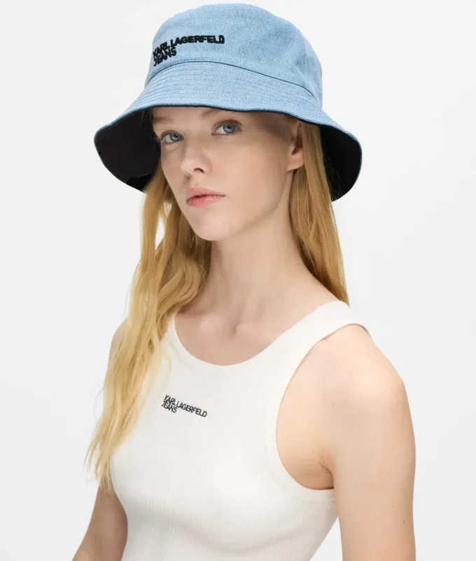 Gorro reversible de denim tipo pescador Gorro reversible de denim tipo pescador