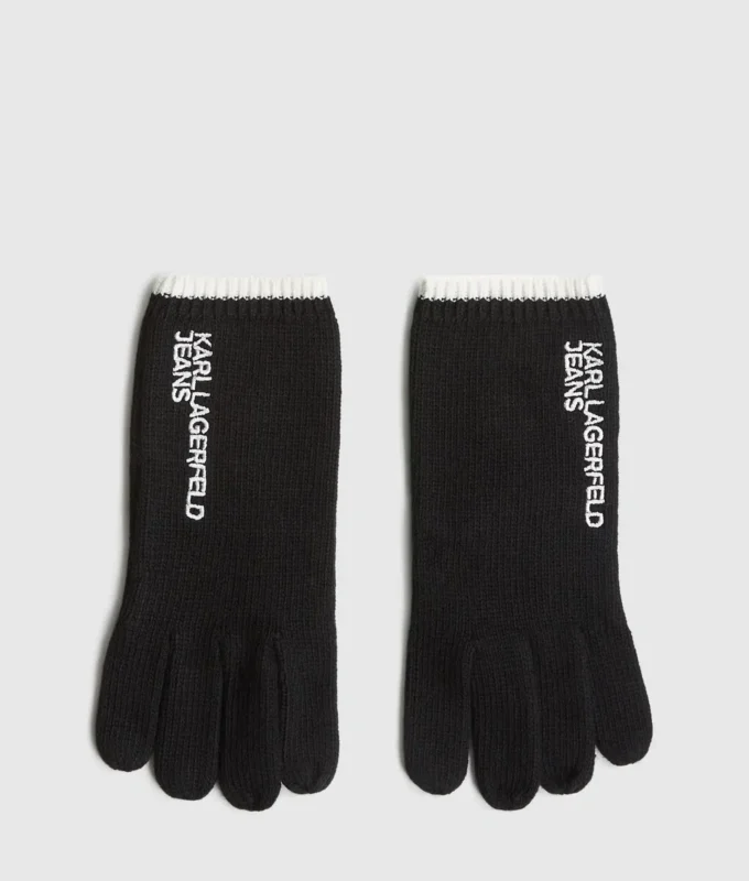 Guantes de punto con logotipo