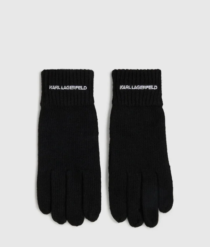 Guantes de punto con logotipo