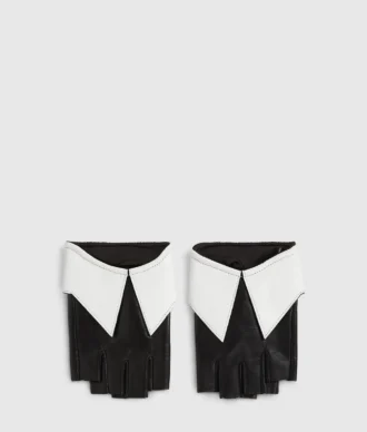 Guantes sin dedos con detalle en el cuello