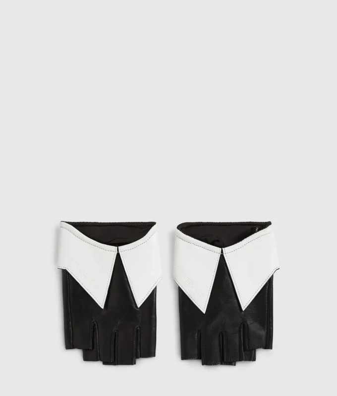 Guantes sin dedos con detalle en el cuello Guantes sin dedos con detalle en el cuello