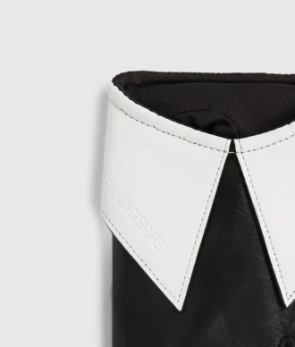 Guantes sin dedos con detalle en el cuello