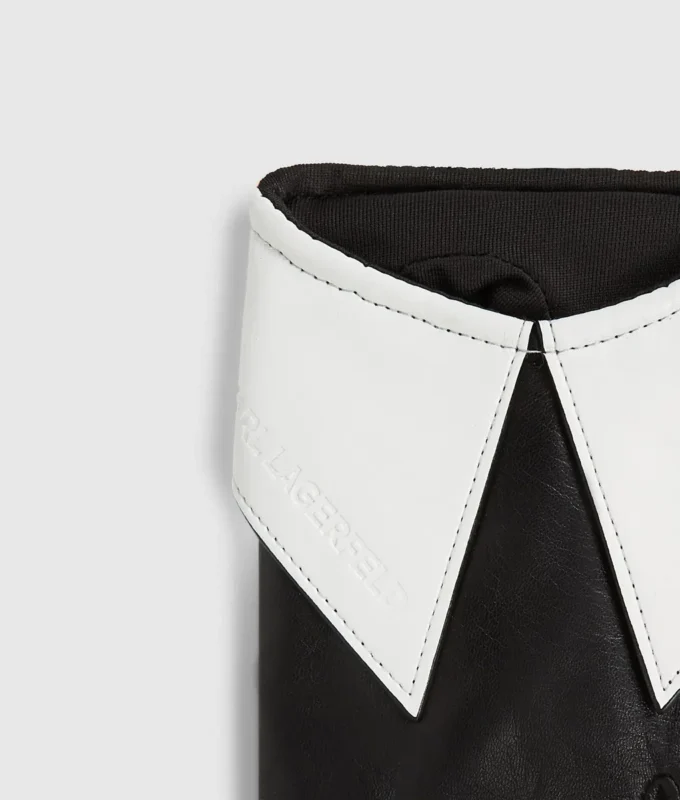 Guantes sin dedos con detalle en el cuello Guantes sin dedos con detalle en el cuello